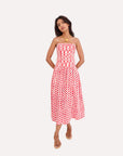 Rahi Midi Dress Celeste Spot Red Dresses - Midi Cara Cara
