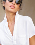 Charlotte Perfect Polo White Top - Polo Frank & Eileen