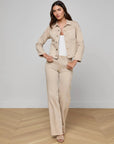 Janelle Slim Raw Jacket Biscuit Jackets - Denim L'Agence