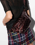 Small Crosby Sling Bordeaux Lacquer Crossbody MZ Wallace