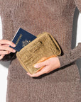 Passport Organizer Gold Croc Effect Wallets MZ Wallace