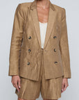 Colin Double Breasted Blazer Latte Jackets - Blazers L'Agence