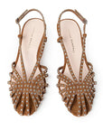 Priscilla Lattice Heeled Slingback Cacao/Silver Sandals - Heeled Sandals Loeffler Randall
