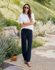 Catherine Full-Length Favorite Sweatpant British Roll Navy Pants - Sweatpants Frank & Eileen