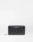 Long Zip Round Wallet Black Wallets MZ Wallace