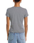 The Stripe Baby Tee Navy Multi Tops - Tees Frame