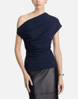 Halle Tee Night Blue Tops - Blouses A.L.C
