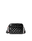 Metro Camera Bag Small Black Lacquer Crossbody MZ Wallace
