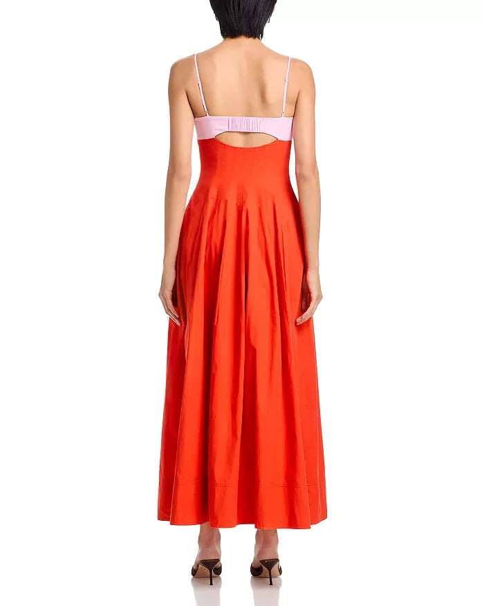 open lace back dress Maddy Cotton Midi Dress Lobster Multi – Peter Kate