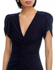 Aviva Dress Navy Dresses - Midi Cinq A Sept
