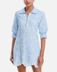 Freya Embroidered Linen Mini Dress Tidepool Dresses - Short Simkhai