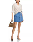 Esme Pointelle Knit Top Cream Sweater - V-Neck Tanya Taylor
