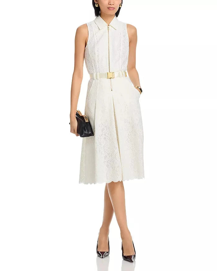 Kylo Belted Shirt Dress Ivory – Peter Kate