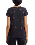 All Over Cherry Tee Black