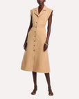 Orla Dress Khaki Dresses - Midi Veronica Beard