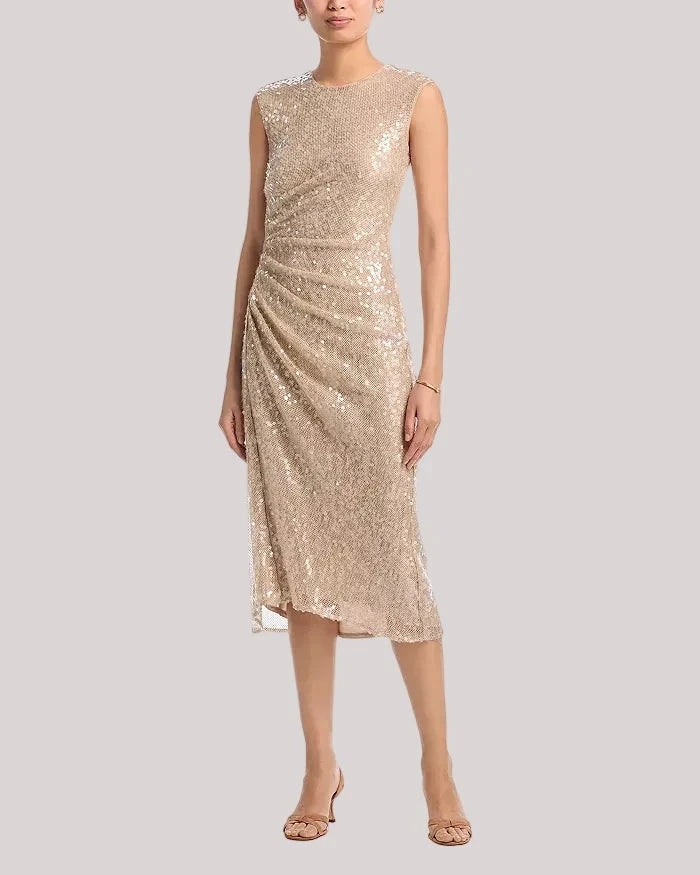 Kimberly dress Champagne – Peter Kate