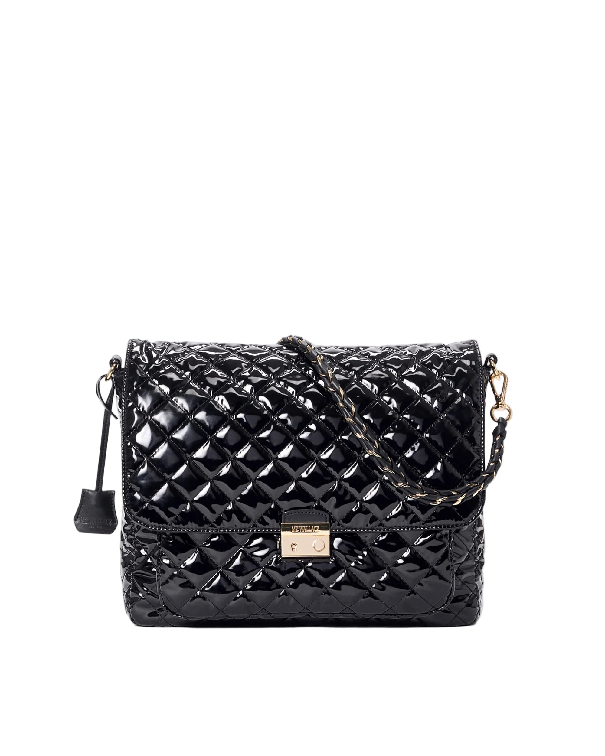Large Crosby Lock Crossbody Black Lacquer – Peter Kate Large Crosby Lock Crossbody Black Lacquer – Peter Kate