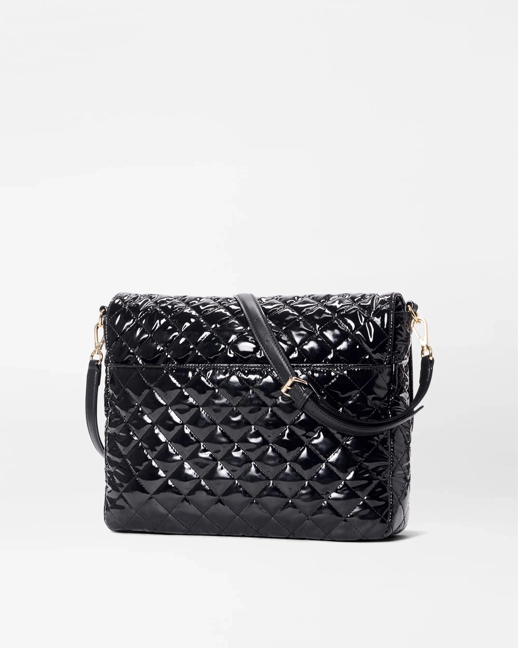 Large Crosby Lock Crossbody Black Lacquer – Peter Kate