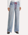 Miramar Terry Drawcord Wide Pant Brighton Denim - Flare & Wide Leg rag & bone