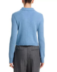 Constance Long Sleeve Polo Dusty Blue Top - Polo Simkhai