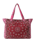 Bailey Bandana Tote Burgundy/Pink Tote & Satchel Haute Shore