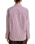 Connie Stripe Shirt Bright Red Stripe Tops - Button Down rag & bone