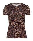 Ressi Fitted Crew Javan Leopard Tops - Tees L'Agence