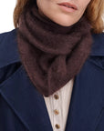 Jada Brushed Cashmere Bandana Scarf Dark Brown Scarves rag & bone