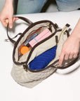 Medium Astor Top Handle Sandy Linen Tote & Satchel MZ Wallace
