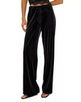 Silvi Black Velvet Pants - Trousers Rails