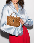 Mini Astor Top Handle Cognac Tote & Satchel MZ Wallace