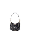 Mini Crosby Sienna Black Lacquer Hobo & Shoulder MZ Wallace