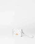 Metro Snap Wristlet Silver Leather Wallets MZ Wallace