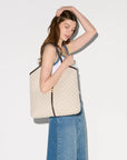 Large Astor Tote Sandy Linen Tote & Satchel MZ Wallace