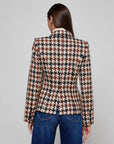 Marie Houndstooth Tweed Blazer Black/Brown/Cream Jackets - Blazers L'Agence