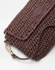 Crochet Convertible Crossbody Brown Crochet Crossbody MZ Wallace