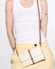 Astor Convertible Crossbody Sandshell with Brown Crossbody MZ Wallace