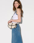 Small Astor Convertible Clutch Sandy Linen Clutch MZ Wallace