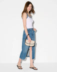 Small Astor Convertible Clutch Sandy Linen Clutch MZ Wallace