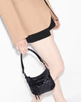 Mini Crosby Sienna Black Stud Hobo & Shoulder MZ Wallace