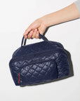 Large Metro Accordion Organzier Navy/Red Cosmetic MZ Wallace