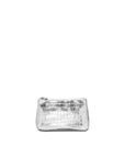 Medium Luna Cosmetic Silver Croc Effect Cosmetic MZ Wallace