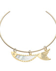 Strong Keep Swimming Fish Pendant Mother of Pearl Necklaces Jane Win
