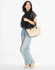 Small Madison E-W Tote Buff/Black Hobo & Shoulder MZ Wallace