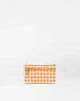 Flat Metro Wristlet Sunset Orange Gingham Wallets MZ Wallace
