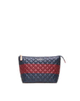 Large Zoey Zip Pouch Rugby Stripe Cosmetic MZ Wallace