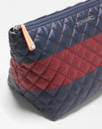 Large Zoey Zip Pouch Rugby Stripe