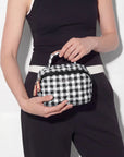 Metro Accordion Cosmetic Black/White Gingham Cosmetic MZ Wallace