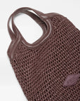 Crochet Mini Georgica Tote Brown Crochet Tote & Satchel MZ Wallace