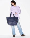 Large Metro Travel Tote Navy Tote & Satchel MZ Wallace